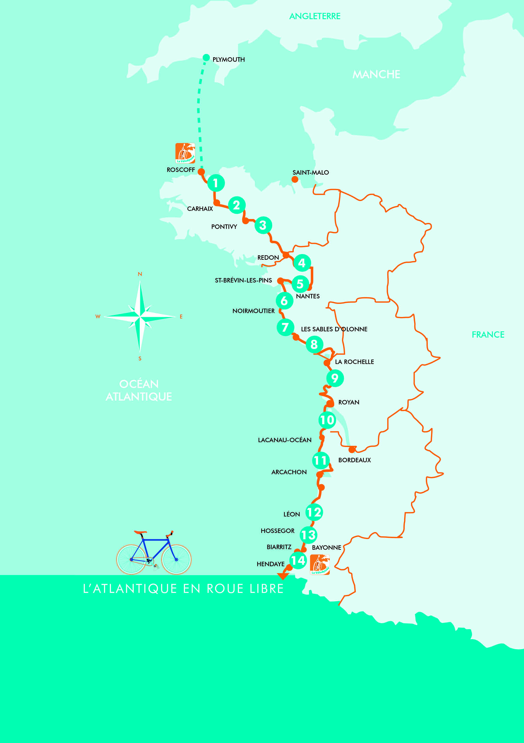 Map of vélodysée