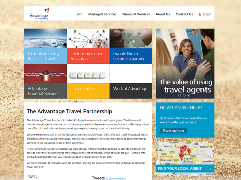 Advantage Travel Partnership crée son propre tour-opérateur, Advantage Holidays - Capture d'écran