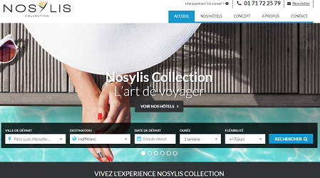 Nosylis Collection propose une expérience de voyage très haut de gamme - Capture d'écran