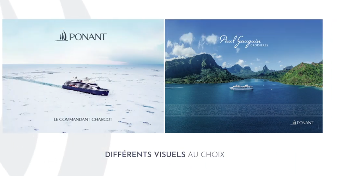 De nouveaux visuels Ponant Explorations sont disponibles depuis le mois dernier,  l’occasion pour les agences de voyages d’habiller leurs vitrines @Ponant - Youtube