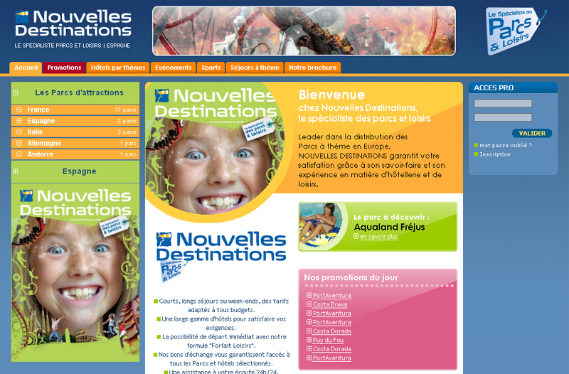 Le site Internet de ''Nouvelles Destinations'' fait peau neuve