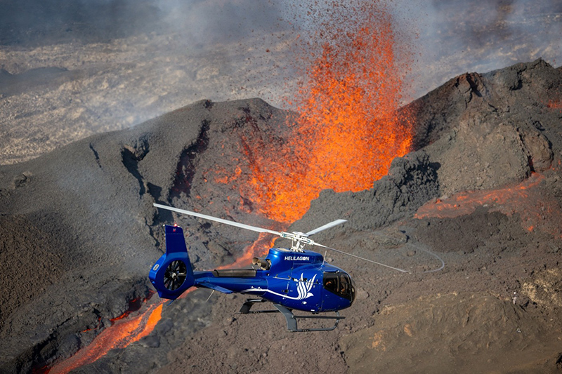 Survol de l’éruption, le 14/02/2026 © Hélilagon – Lionel GHIGHI