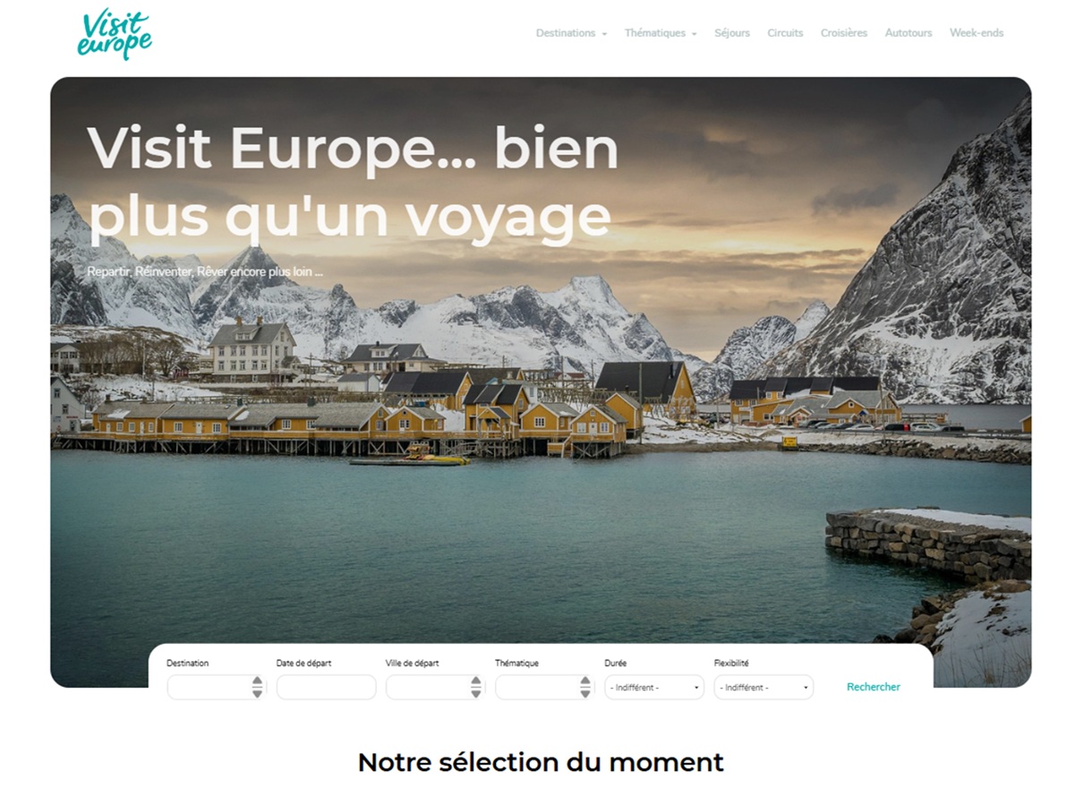 Le site (BtoB et BtoC) de Visit Europe est enfin en ligne - Capture écran Visit Europe