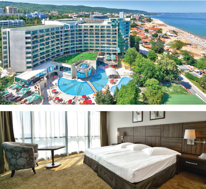 VI programme un séjour hôtel club 5* en all inclusive à partir de 560 € TTC : le Marina Grand Beach Resort 5  étoiles, situé dans la station balnéaire de Golden Sands (les sables d’or) - Photo DR