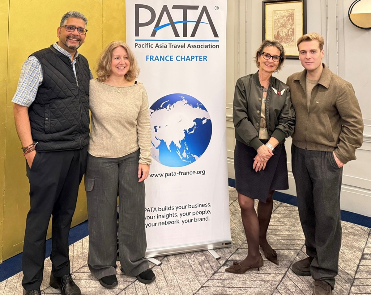 Le nouveau bureau de PATA France est composé de Julien Ibsaïene-Pitassi, président, Pankaj (James) Patpatia, vice-président, Sibylle Pétillaire, secrétaire générale et porte-parole, Carole Bednarek, secrétaire générale adjointe et Jérémy Grasset, trésorier - Photo : PATA France