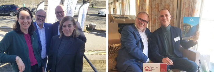 De g à d : Christine Blanc (Tourisme Irlandais), Stéphane Dossetto (Quartier Libre), Yannick Faucon (EdV) et Ana Luis (Tourisme Irlandais) © Pascal valendru - Quartier Libre