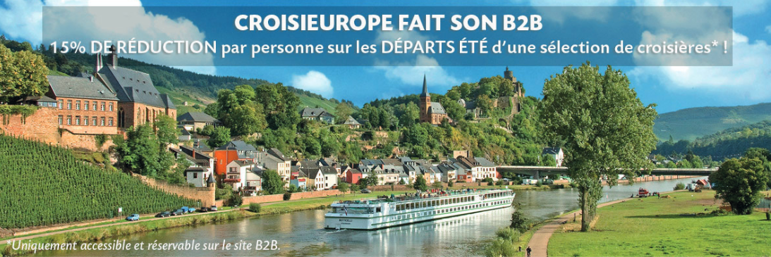 CroisiEurope : -15% pour les clients des agences sur le site B2B