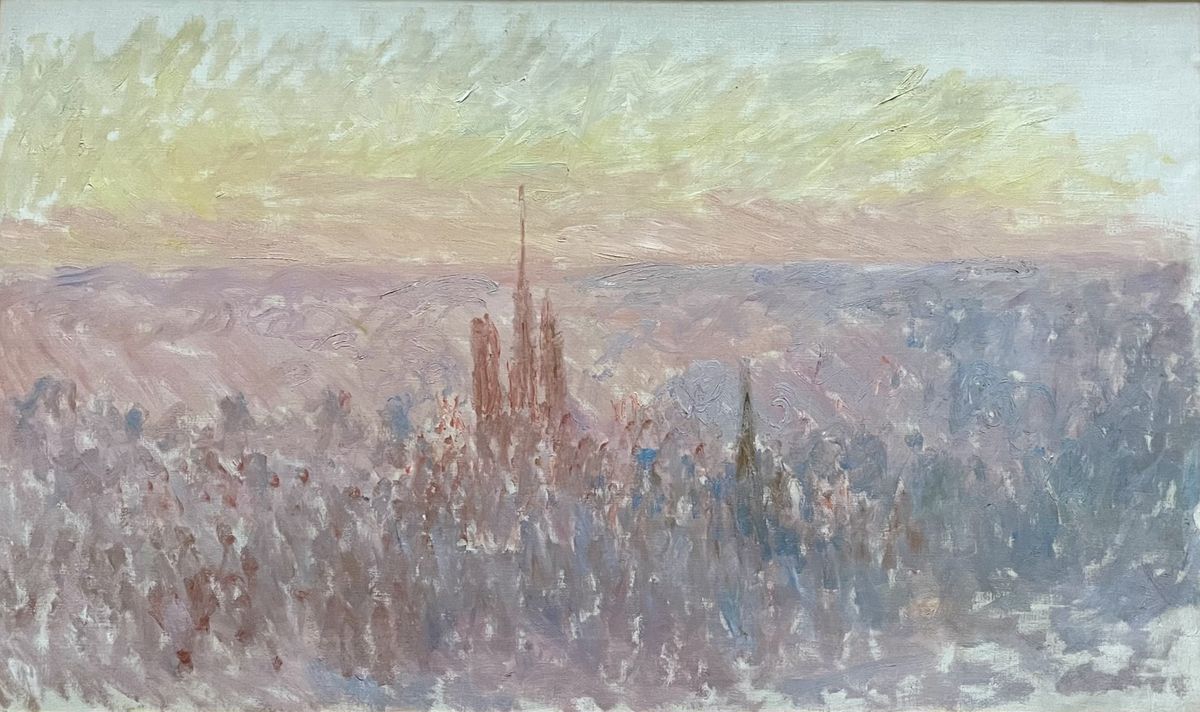 Cette vue générale de Rouen peinte par Monet depuis la colline Sainte-Catherine est conservée au musée des Beaux-Arts de Rouen - Photo : PB