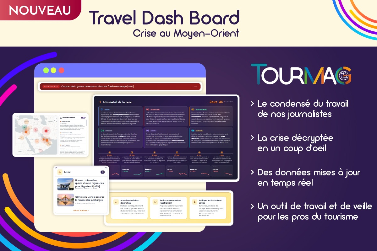 Travel Dash Board centralise tous les informations de la crise au Moyen-Orient - Photo TourMaG