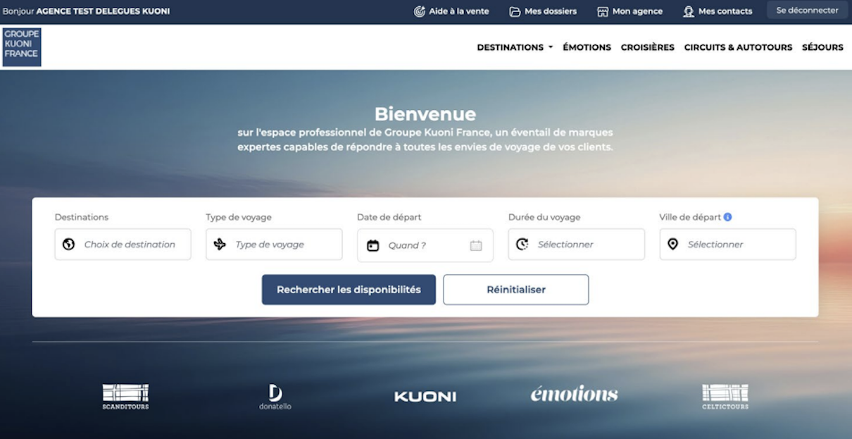 Le Groupe Kuoni France lance un nouveau site BtoB pour simplifier le parcours des agences - Groupe Kuoni France