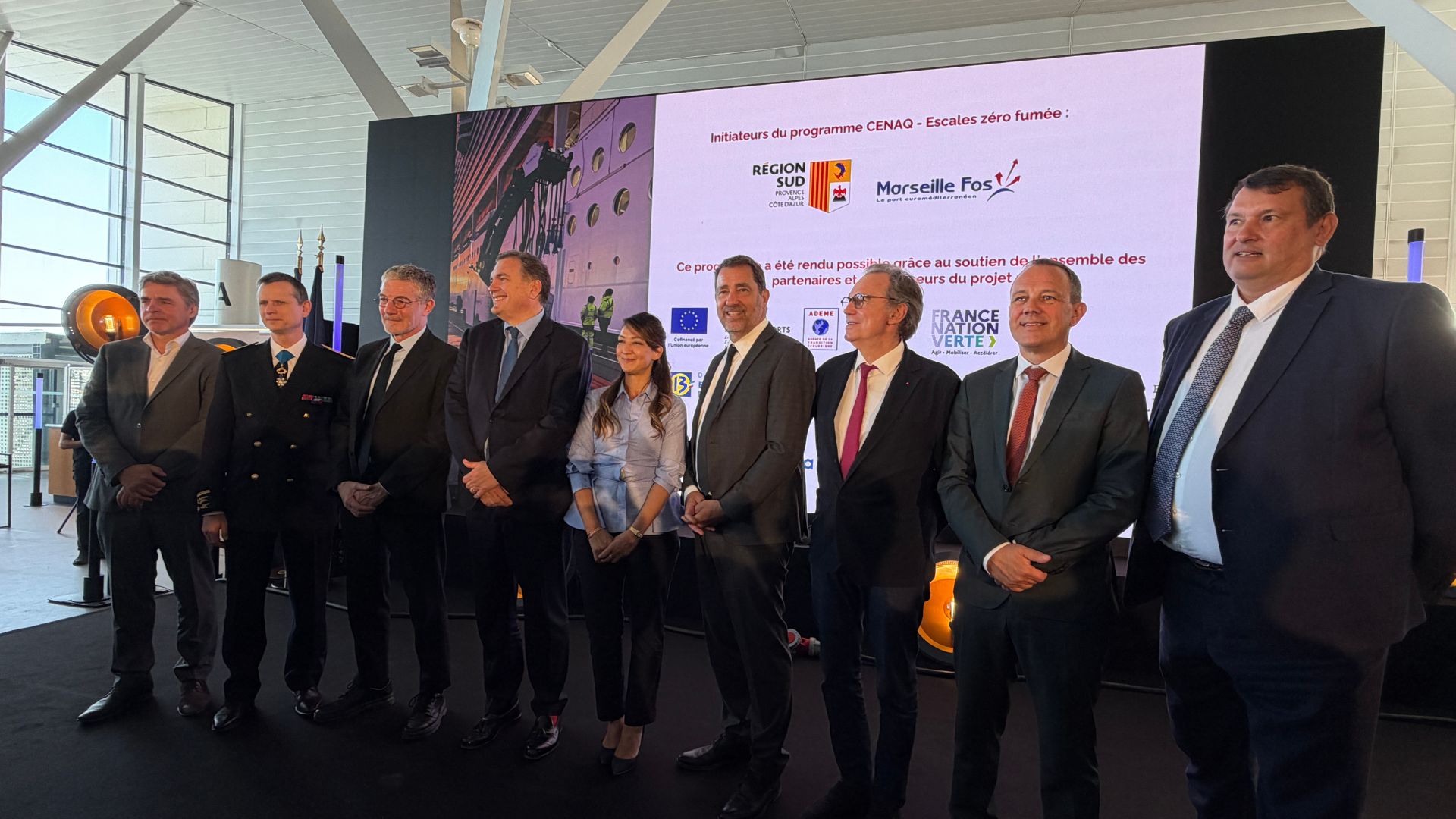 inauguration du branchement des bateaux de croisière du port de Marseille. Photo : tourMaG