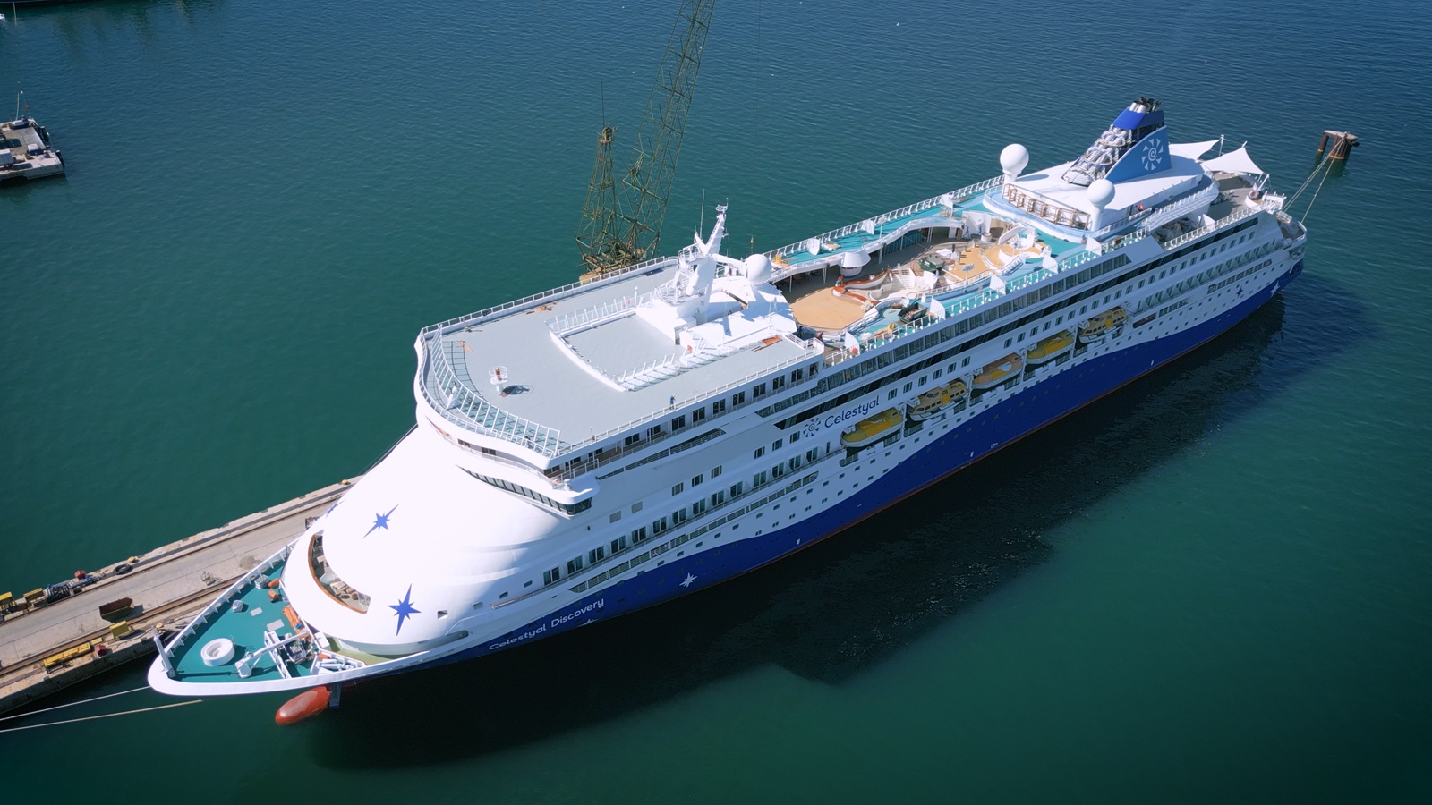 Des six navires de croisières coincés dans le Golfe persique, le Celestyal Discovery est le premier à avoir franchi le détroit d'Ormuz @Celestyal