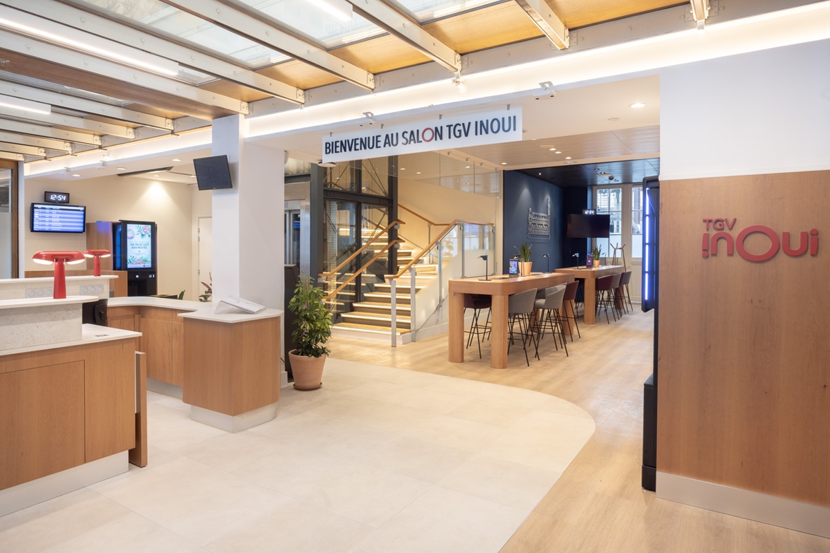 Le salon Grand Voyageur Le Club TGV INOUI de Paris Gare de Lyon a officiellement rouvert après une rénovation complète - Photo : SNCF