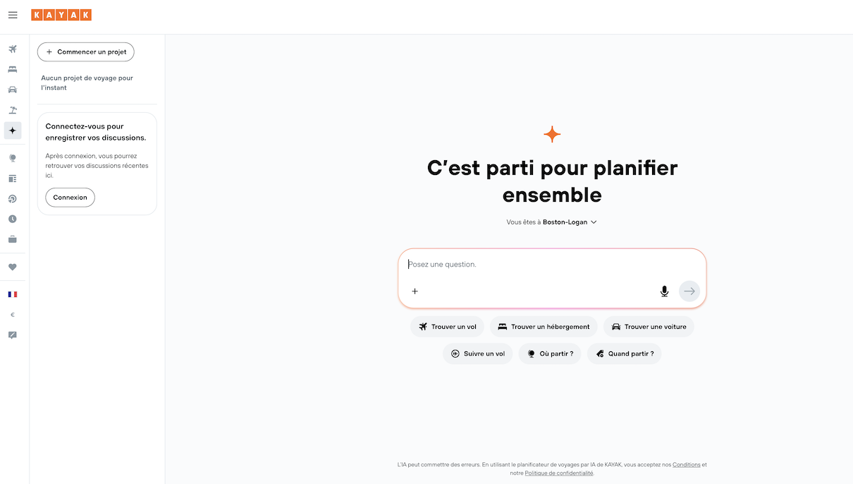 KAYAK dévoile Ask AI, une solution qui combine intelligence artificielle et résultats en temps réel - Photo : Capture d'écran