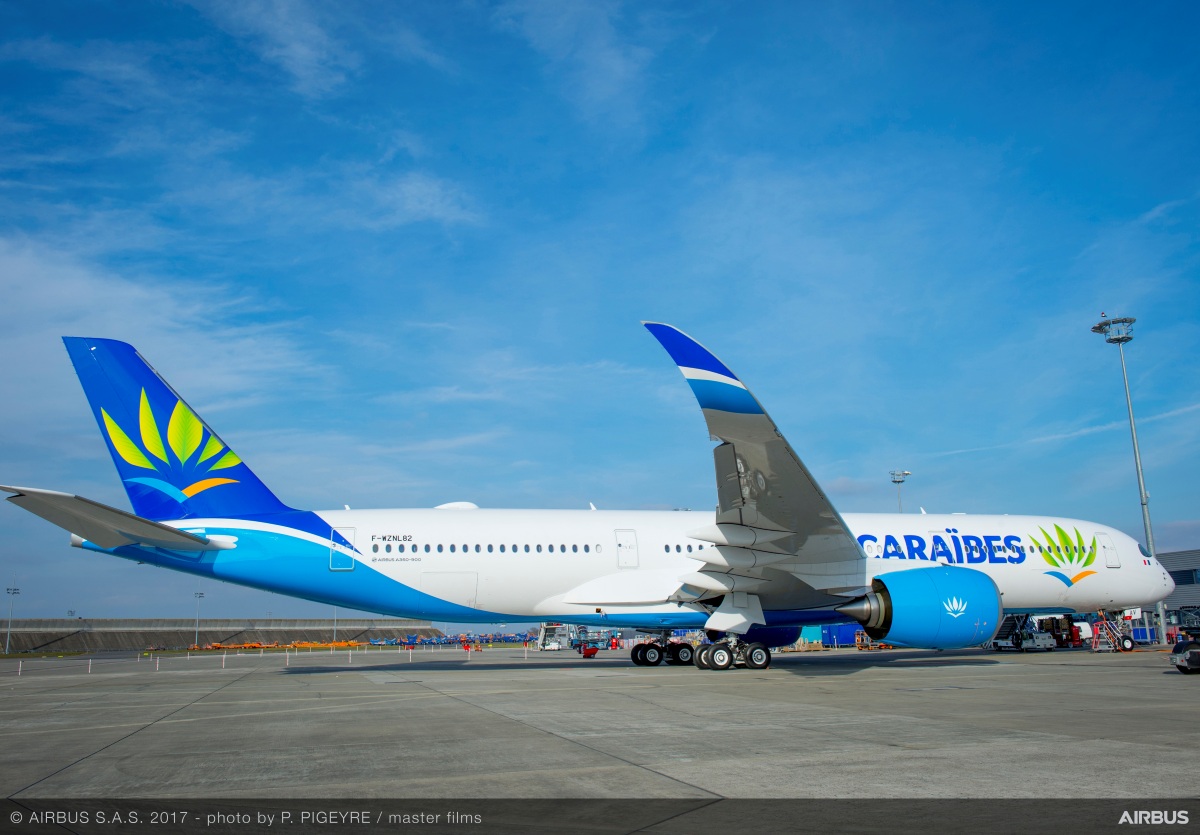 L'A350-900, un avion bien adapté à la desserte de Saint Martin - Photo : Airbus, P. Pigeyre