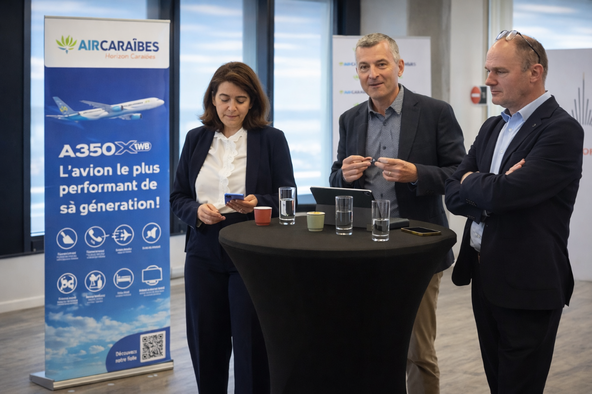 De gauche à droite : Muriel Assouline, Paul Henri Dubreuil et Grégory Jamet le 4 mai à Orly - Photo : C.Hardin