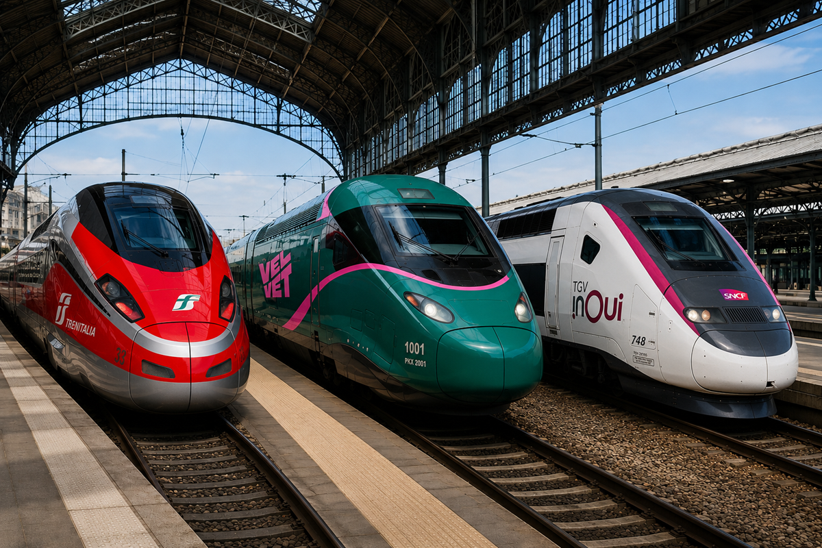 Trenitalia, Velvet et SNCF : l'ouverture à la concurrence du rail français - Image générée par IA (GPT)