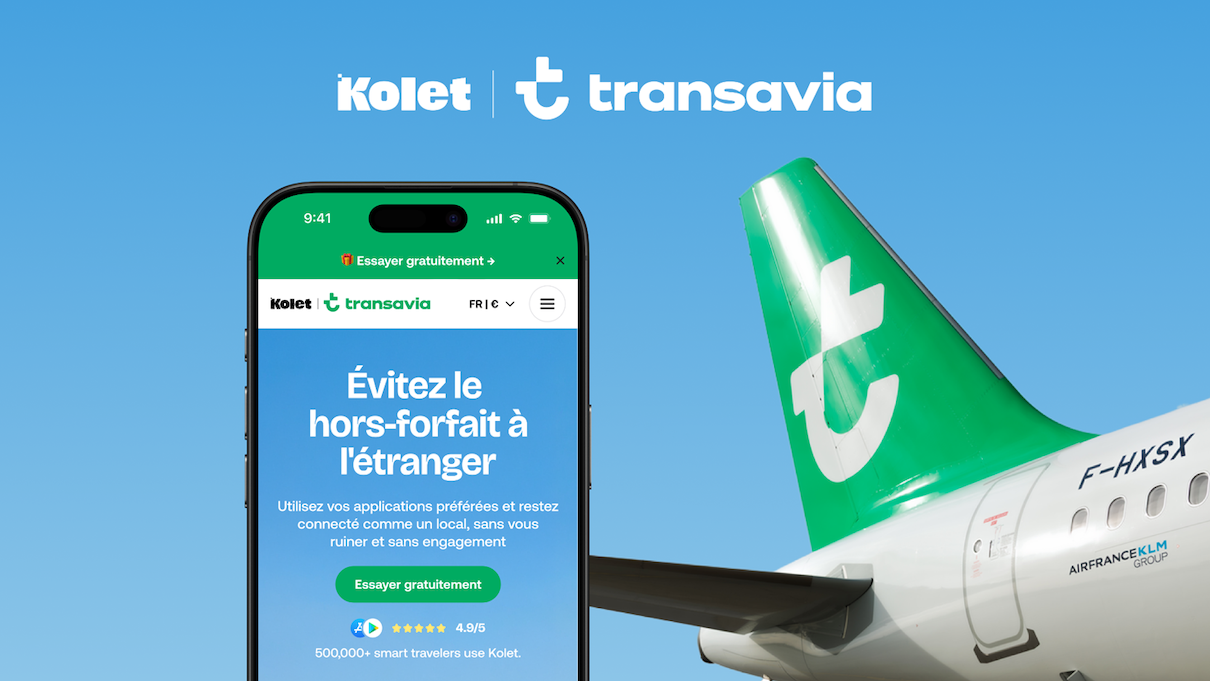 La compagnie La compagnie Transavia France s’associe à la start-up Kolet - Photo : Transavia