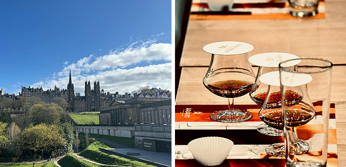 Photo de gauche : centre ville d'Edimbourg © Pexels - beinspiredbymyview / Anna Romanova