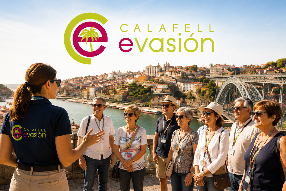 Le groupe en voyage sur la péninsule Ibérique © Calafell Evasión / Image générée par IA pour illustration promotionnelle