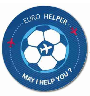 Le badge des Euro Helpers - DR : Thomas Rigollet/Aéroports de Lyon