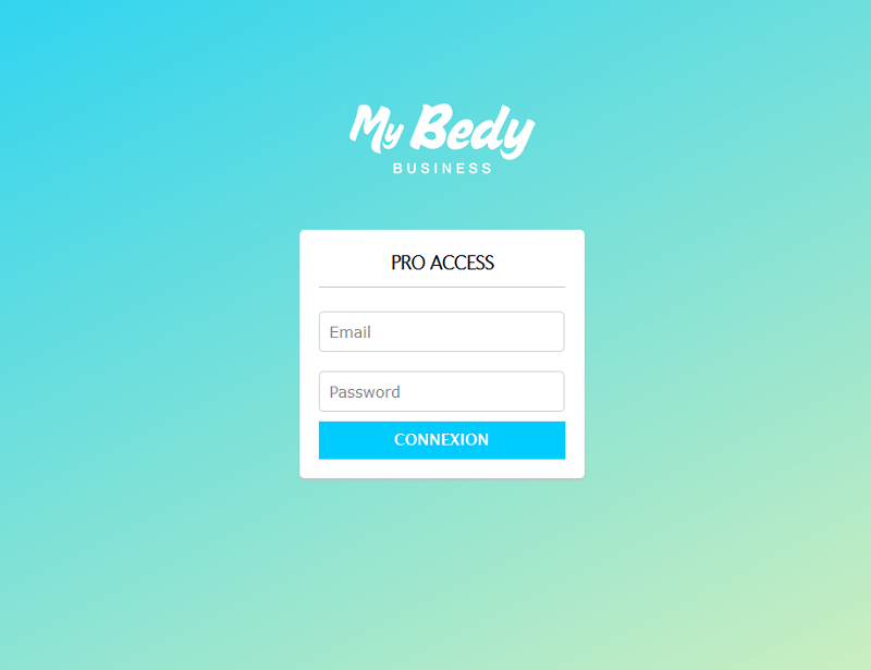 Le site B2B MyBedyBusiness de Bedycasa pour les agences de voyages, les entreprises et les écoles de langues - Capture écran
