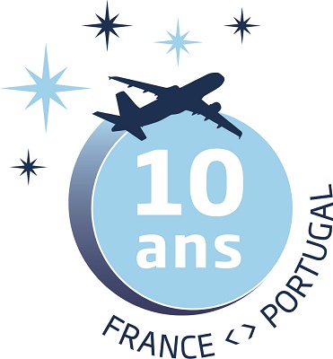 Le logo spécial 10 ans France-portugal d'Aigle Azur - DR : Aigle Azur