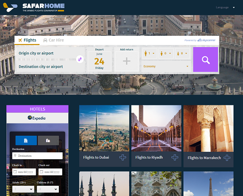 SafarHome.com est en ligne depuis quelques jours - Capture d'écran