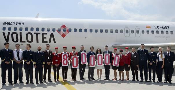 La 8 millionième passagère de Volotea a volé entre Venise et Catane - Photo : Volotea