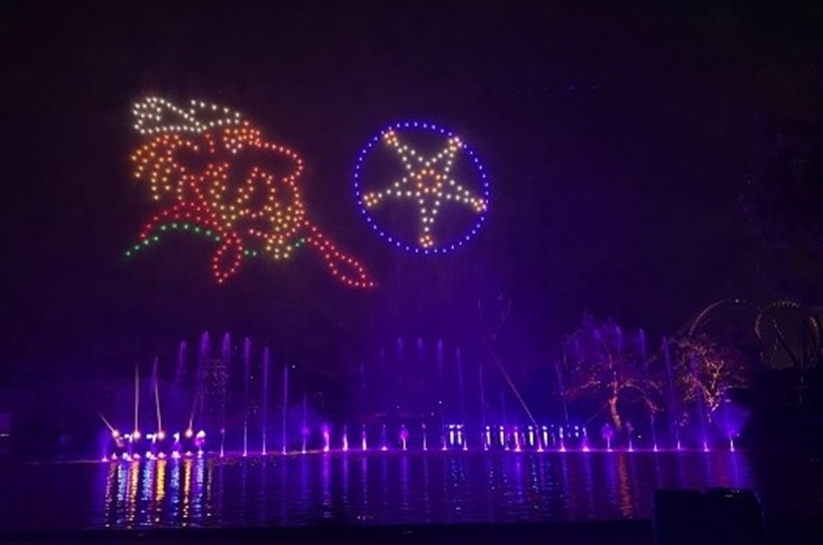 Le nouveau spectacle nocturne du Parc Astérix sera présenté chaque soir à partir du 11 juillet - Photo : Parc Astérix