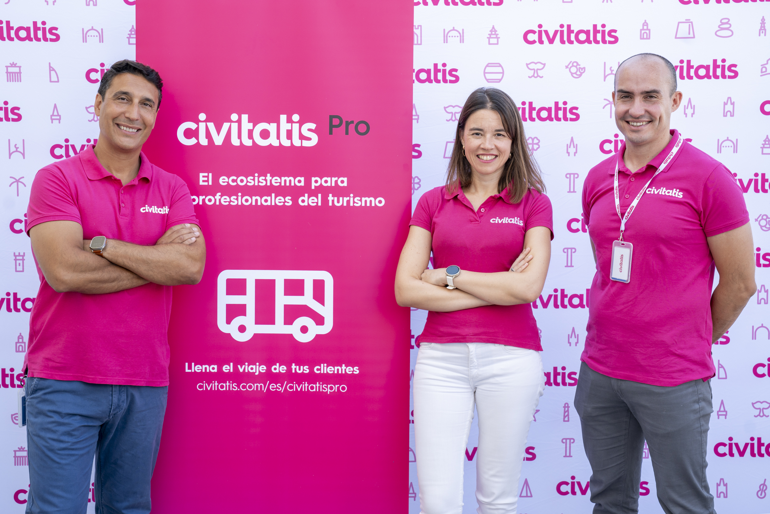 Civitatis lance Civitatis Pro pour structurer sa distribution B2B à l'échelle mondiale, Andres Spitzer, Veronica de Iscar et Enrique Espinel, image de Civitatis