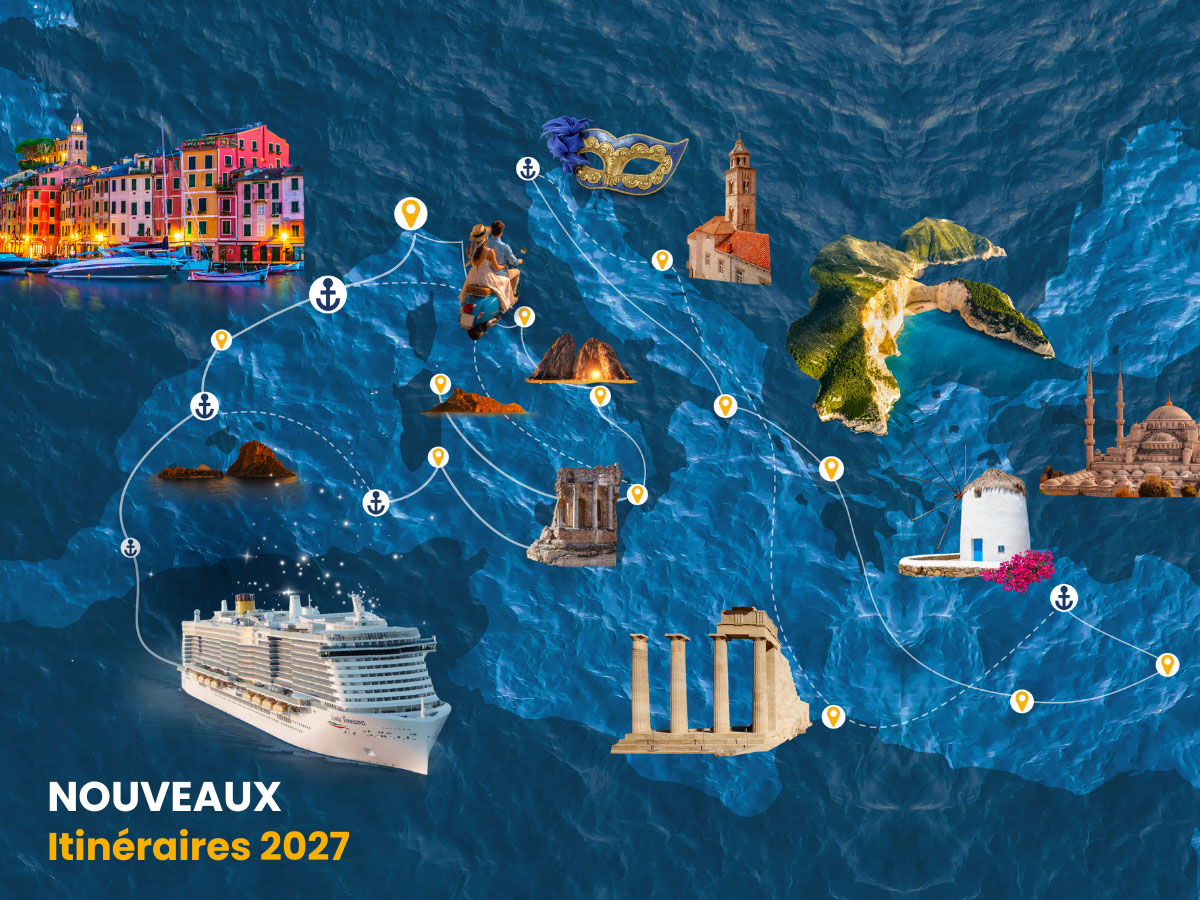 Nouveaux itinéraires été 2027 © Costa Croisières