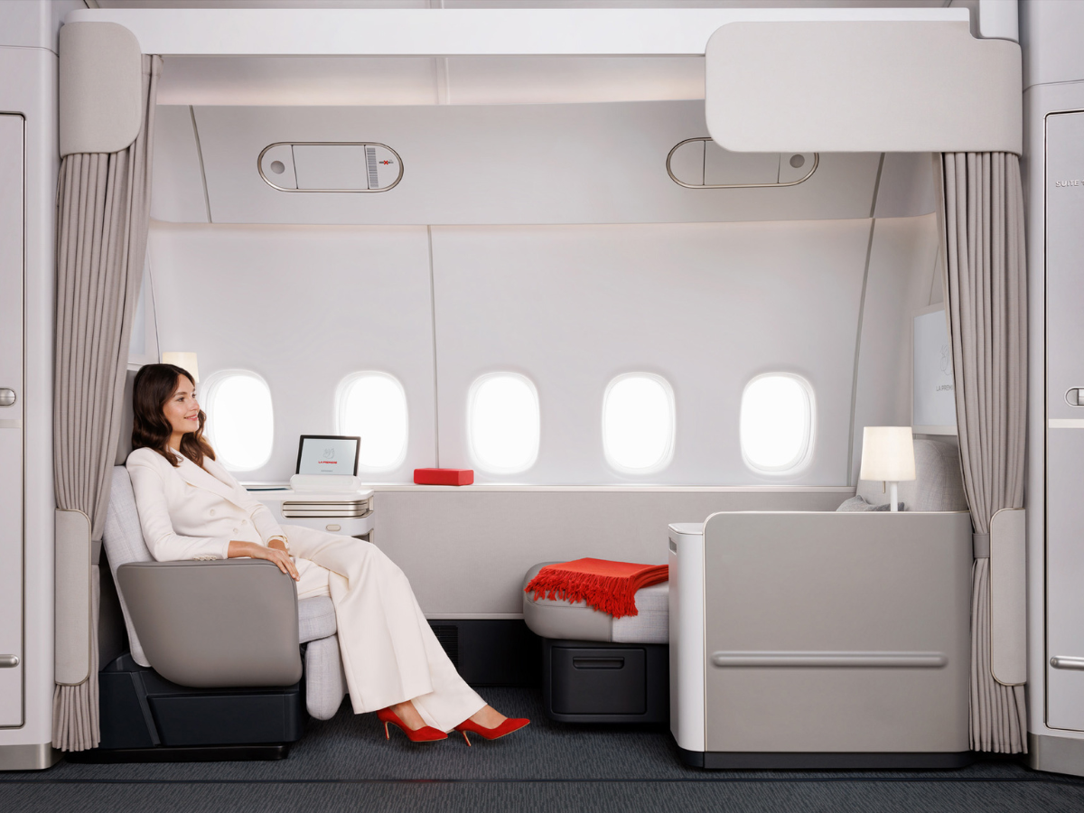 La nouvelle suite La Première d’Air France à bord d’un Boeing 777-300ER. © Air France