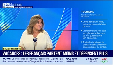 Valérie Boned, invitée de Good Morning Business sur BFM - Capture écran