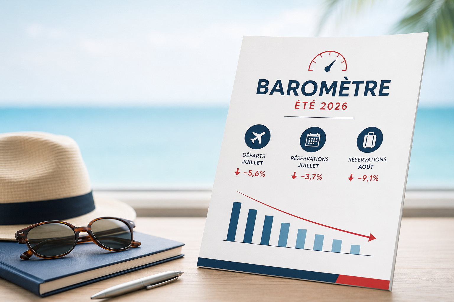 Baromètre EDV - Orchestra : Le dernier Observatoire EdV – Orchestra confirme une saison estivale 2026 encore inférieure à celle de 2025, mais avec des évolutions contrastées - Photo Chat GPT