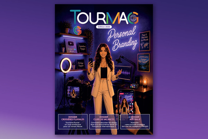 Dans cette nouvelle édition du magazine de TourMaG, la rédaction a concocté un dossier phare consacré au personal branding Cliquez sur l'image © TourMaG, Raf et IA