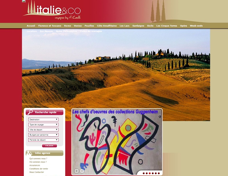 D'ici fin 2016, le site B2C d'Italie & Co fera peau neuve. Il permettra de géolocaliser l'agence partenaire la plus proche du client, afin de leur apporter de nouveaux clients - DR : Capture d'écran Italie & Co D'ici fin 2016, le site B2C d'Italie & Co fera peau neuve. Il permettra de géolocaliser l'agence partenaire la plus proche du client, afin de leur apporter de nouveaux clients - DR : Capture d'écran Italie & Co