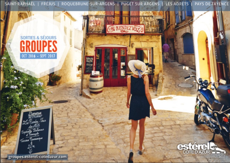 La couverture du catalogue groupes 2016 / 2017 édité par Estérel Côte d'Azur - DR