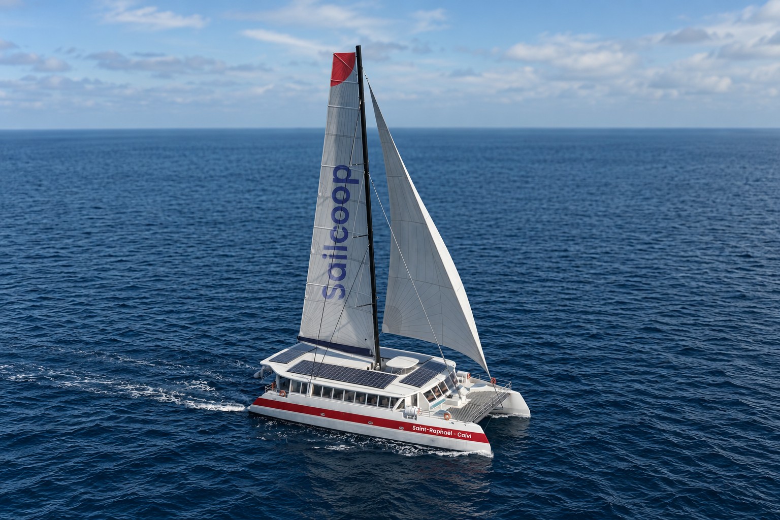 Le ferry à voiles - nom de code Corsica Favorite - devrait rentrer en service à l'été 2028 - Photo : Sailcoop