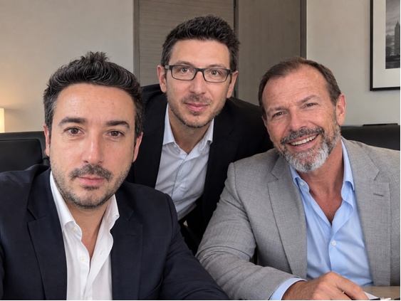 Hervé Degauchy au centre, Olivier Roche à droite et Fabien Blondeau à gauche - Photo MyAtlas Group