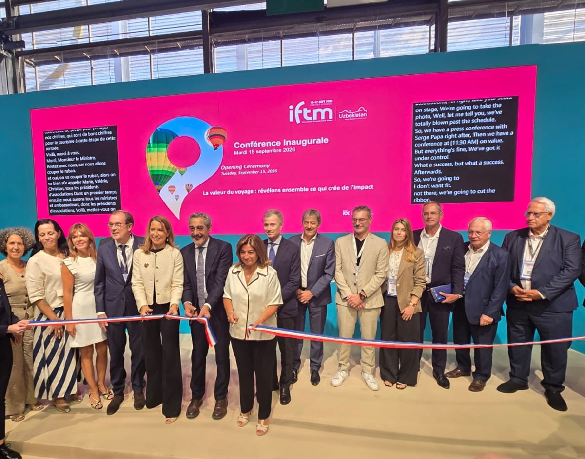 L'inauguration de l'IFTM ce mardi 15 septembre au matin, en présence de Serge Papin, Ministre des PME, du tourisme et du pouvoir d'achat aux côtés de Valérie Boned, Présidente d'honneur du salon et Marie Allantaz, directrice de la stratégie de l'IFTM - Photo CE