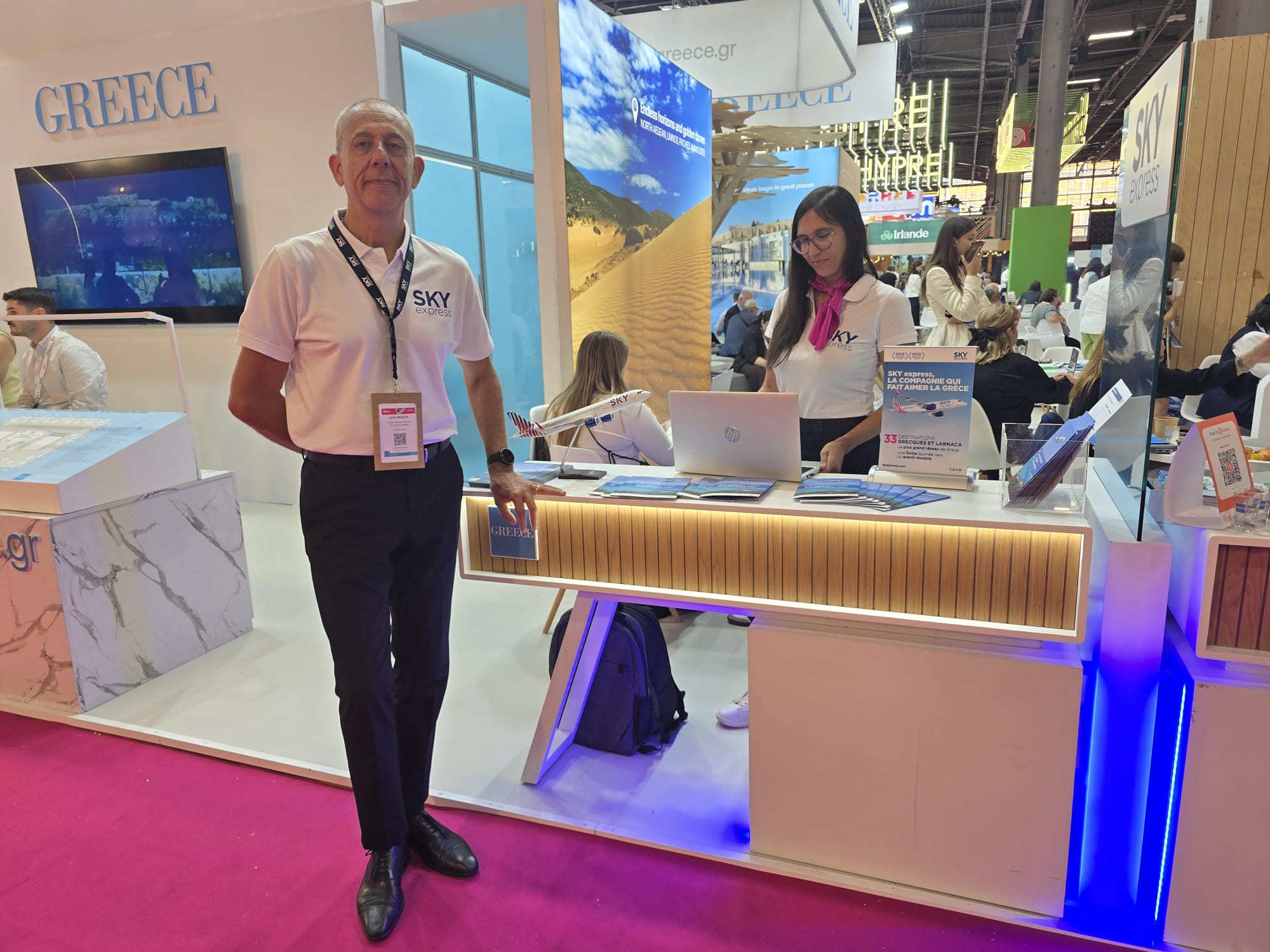 Jean Brajon, directeur France de SKY express sur l'IFTM - Photo CE
