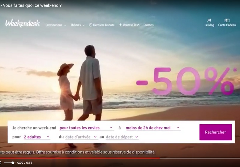 Weekendesk : une première campagne TV pour l'été 2016