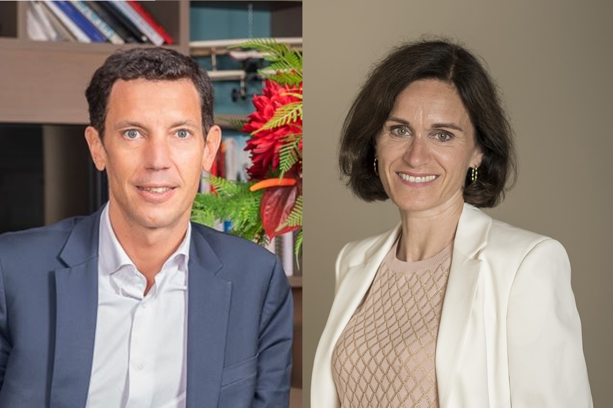 Franck Gervais et Céline Vercollier, nouveaux coprésidents d'Alliance France Tourisme - Montage photo : PV/CP et B&B Hôtels