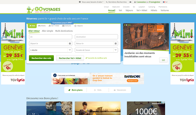 Odigeo va se séparer du pôle séjours/packages de Go Voyages - Capture d'écran Odigeo va se séparer du pôle séjours/packages de Go Voyages - Capture d'écran
