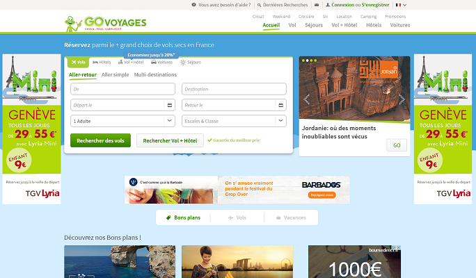 Odigeo va se séparer du pôle séjours/packages de Go Voyages - Capture d'écran