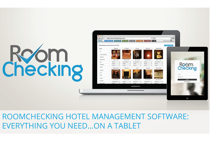 Roomchecking rend disponible toutes les informations au bon moment et à la bonne personne par ses applications mobiles dédiées et connectées au PMS en temps réel - DR : Roomchecking