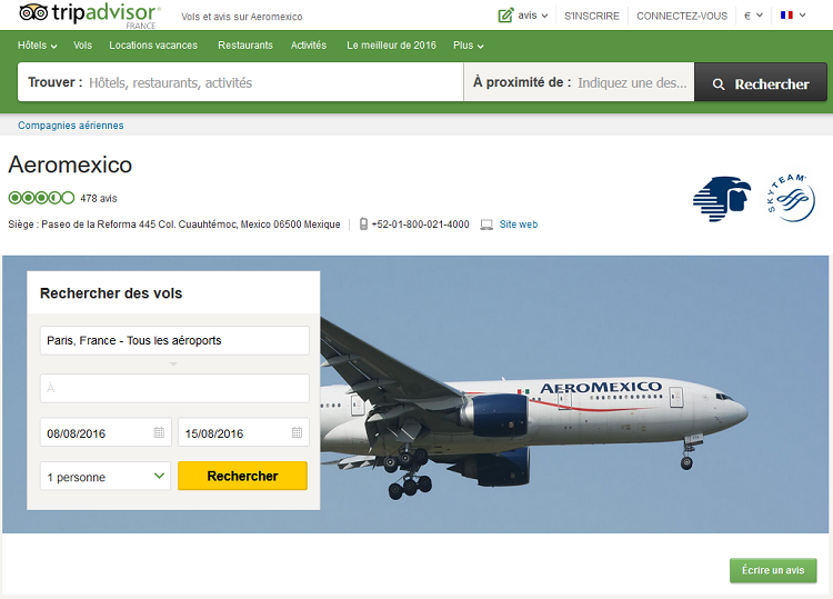 Le site TripAdvisor consacre une rubrique aux compagnies aériennes - DR Le site TripAdvisor consacre une rubrique aux compagnies aériennes - DR