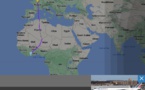 Un vol Air France ne survolant pas l'espace aérien malien- Capture écran @Flightradar24
