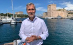 Hervé Bellaïche, PDG de Catlante Catamarans à Marseille, sur le pont du dernier-né de sa flotte - photo CE